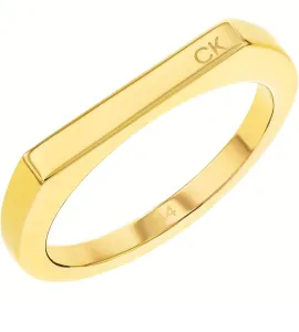 Calvin Klein Zeitloser vergoldeter Ring Faceted 35000188 52 mm
