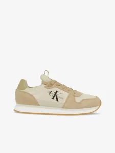 Calvin Klein RUNNER SOCK LACEUP NY-LTH Herren Sneaker, beige, größe 42 #906286