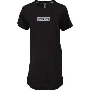 Calvin Klein LW S/S NIGHTSHIRT Damen Nachthemd, schwarz, größe M