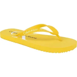 Calvin Klein BEACH SANDAL MONOGRAM TPU Damen Flip Flops, gelb, größe 36
