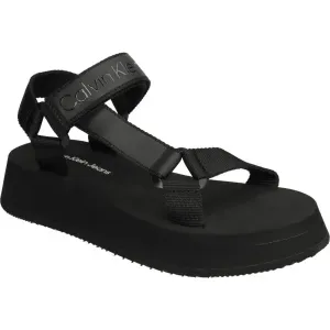 Calvin Klein SANDAL VELCRO WEBBING Sandalen für Damen, schwarz, größe 38