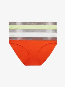 Calvin Klein BIKINI 3PK Damen Unterhose, orange, größe XS