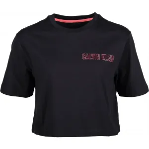 Calvin Klein CROPPED SHORT SLEEVE T-SHIRT Damenshirt, schwarz, größe L