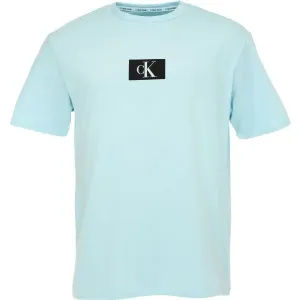 Calvin Klein S/S CREW NECK Herren T-Shirt, hellblau, größe L