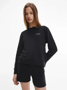 Calvin Klein MODERN COTTON LW RF-L/S SWEATSHIRT Damen Sweatshirt, schwarz, größe XS