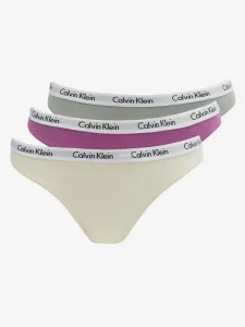 Calvin Klein 3PK THONG Damen Unterhose, violett, größe XS