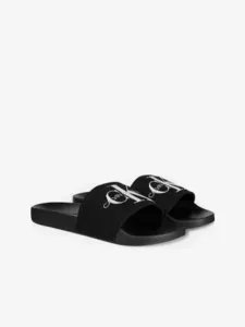 Calvin Klein SLIDE MONOGRAM CO Herren Pantoffeln, schwarz, größe 45