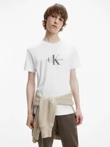 Calvin Klein Jeans Archival Monogram Flock T-Shirt Weiß