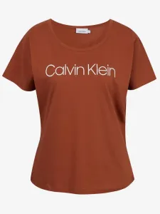 Calvin Klein Jeans Core Logo Open Neck T-Shirt Lila