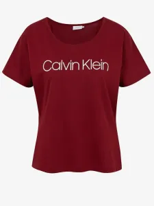 Calvin Klein Jeans Open-Nk Logo Prt T-Shirt Lila #200297