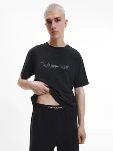 Calvin Klein EMB ICON LOUNGE-S/S CREW NECK Herrenshirt, schwarz, größe M
