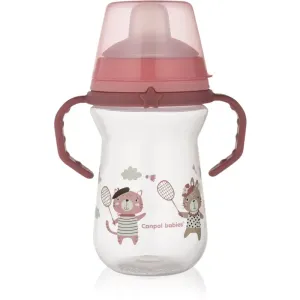 canpol babies Bonjour Paris Tasse mit Griffen Pink 6m+ 250 ml