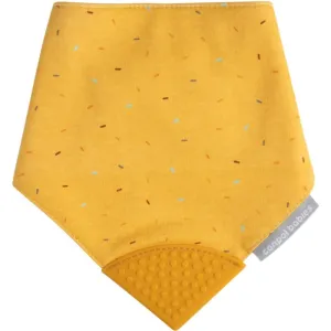 Canpol babies Cloth Bib with Teether Lätzchen mit Beißring Yellow 1 St