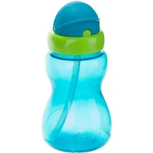 Canpol babies Sport Cup Kinderflasche mit Strohhalm 12m+ Blue 270 ml