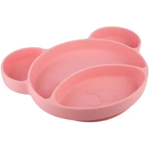Canpol babies Suction plate Bear geteilter Teller mit Saugnapf Pink 500 ml