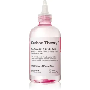 Carbon Theory Tea Tree Oil & Citric Acid tiefenreinigendes Tonikum für problematische Haut, Akne 250 ml