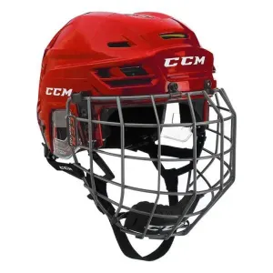 CCM TACKS 310C SR COMBO Hockey Helm, rot, größe M