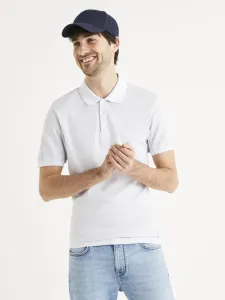 Celio Ateknit Polo T-Shirt Weiß