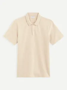 Celio Cekard Polo T-Shirt Beige #207494