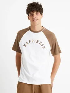 Celio Ceraglan Happiness T-Shirt Weiß