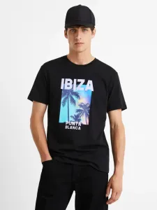 Celio Cesouth Ibiza T-Shirt Schwarz