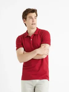 Celio Decolrayeb Polo T-Shirt Rot