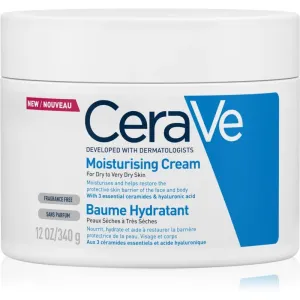 CeraVe Moisturizers feuchtigkeitspendende Creme für Gesicht und Körper für trockene und sehr trockene Haut 340 g