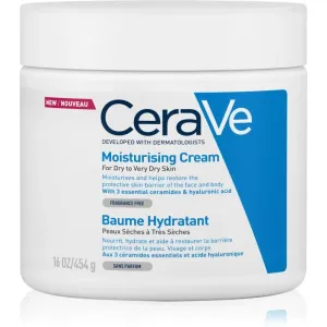 CeraVe Moisturizers feuchtigkeitspendende Creme für Gesicht und Körper für trockene und sehr trockene Haut 454 g