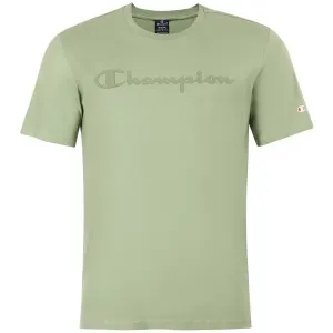 Champion CREWNECK LOGO T-SHIRT Herrenshirt, hellgrün, größe M