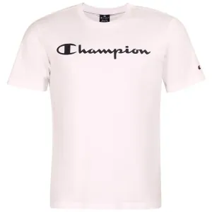 Champion CREWNECK LOGO T-SHIRT Herrenshirt, weiß, größe M