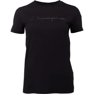 Champion CREWNECK T-SHIRT Damenshirt, schwarz, größe S