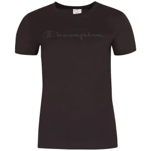 Champion CREWNECK T-SHIRT Damenshirt, schwarz, größe XS