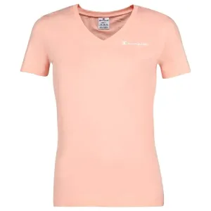 Champion V-NECK T-SHIRT Damenshirt, lachsfarben, größe S