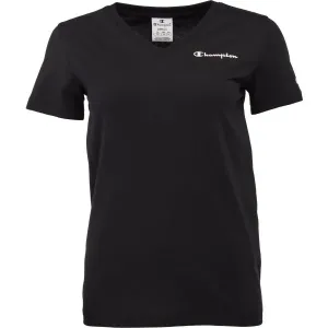 Champion V-NECK T-SHIRT Damenshirt, schwarz, größe S