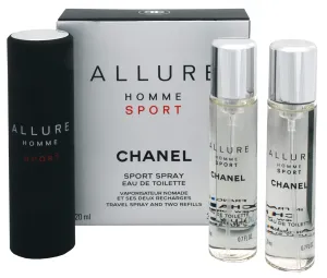 Chanel Allure Homme Sport - EDT 20 ml (nachfüllbare Flakon) + Nachfüllung (2 x 20 ml) 60 ml