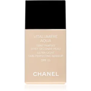 Chanel Vitalumiere Aqua UltraLight Skin Perfecting Makeup 22 Beige Rose Make-up für eine einheitliche und aufgehellte Gesichtshaut 30 ml