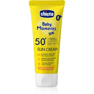 Chicco Baby Moments Sun Bräunungscreme mit SPF 50+ für Kinder ab der Geburt 75 ml