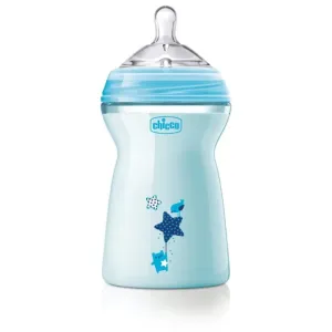 Chicco Natural Feeling Blue Babyflasche 6m+ 330 ml