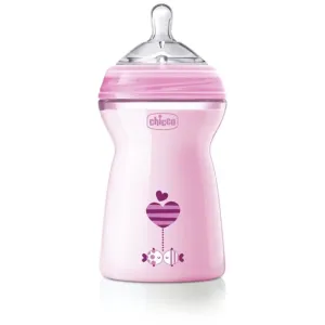 Chicco Natural Feeling Pink Babyflasche 6m+ 330 ml