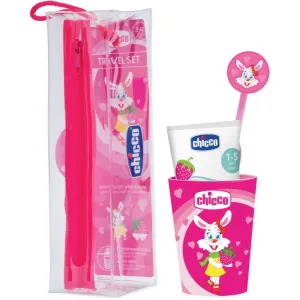 Chicco Travel Set Zahnpflegeset Pink 3 y+ 1 St