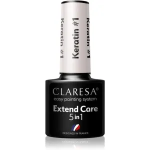 Claresa Extend Care 5 in 1 Keratin Basislack für Gelnägel mit nahrhaften Effekt Farbton #1 5 g