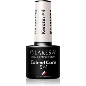 Claresa Extend Care 5 in 1 Keratin Basislack für Gelnägel mit nahrhaften Effekt Farbton #4 5 g