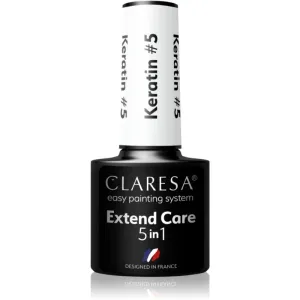 Claresa Extend Care 5 in 1 Keratin Basislack für Gelnägel mit nahrhaften Effekt Farbton 5 g