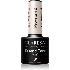 Claresa Extend Care 5 in 1 Provita Basislack für Gelnägel mit regenerierender Wirkung Farbton #2 5 g