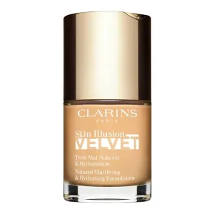 Clarins Skin Illusion Velvet Natural Matifying & Hydrating Foundation Flüssiges Make Up mit mattierender Wirkung 110N Honey 30 ml