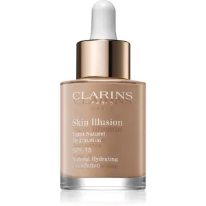 Clarins Skin Illusion Natural Hydrating Foundation aufhellendes, feuchtigkeitsspendendes Foundation LSF 15 Farbton 108,5 Cashew 30 ml
