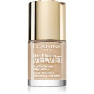 Clarins Skin Illusion Velvet Flüssig-Foundation mit mattem Finish mit nahrhaften Effekt Farbton 107C 30 ml