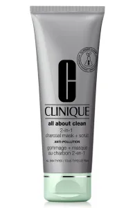 Clinique All About Clean 2-in-1 Charcoal Mask + Scrub reinigende Maske für das Gesicht 100 ml