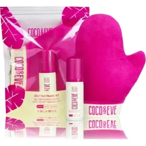 Coco & Eve Sunny Honey Ultimate Glow Travel Kit Selbstbräuner-Schaum mit Handschuh zum Auftragen Medium 60 ml