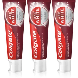 Colgate Max White Luminous Zahnpasta für strahlende Zähne 3 x 75 ml